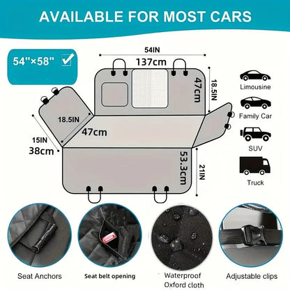 Pet Car Seat Protector Cover for Rear Seats