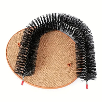 Pet Grooming Brush Arch for Cats to Scratch and Play