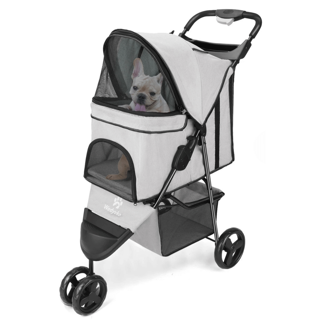 Lightweight Pet Stroller with Large Storage Compartment