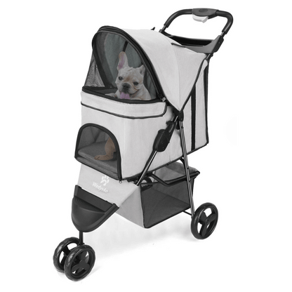 Lightweight Pet Stroller with Large Storage Compartment