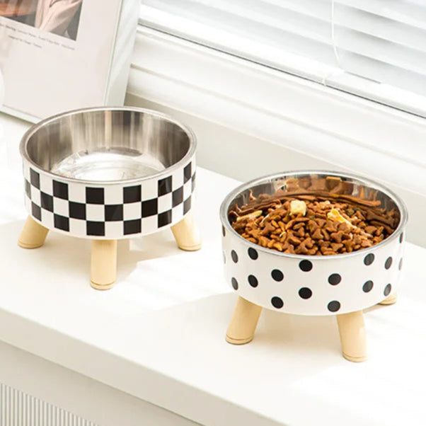 Easy Clean Elevated Dog Food Bowl with Non Slip Base