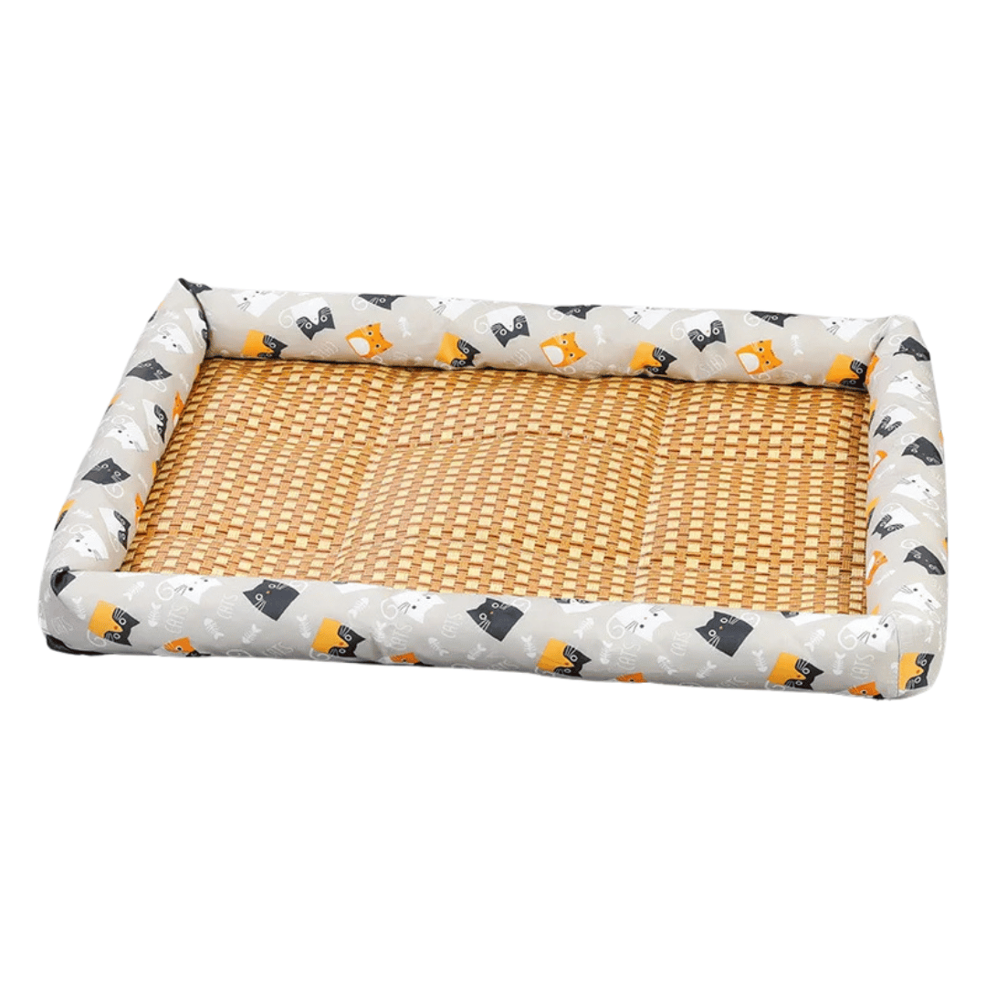Comfy Wicker Pet Bed for Dogs and Cats