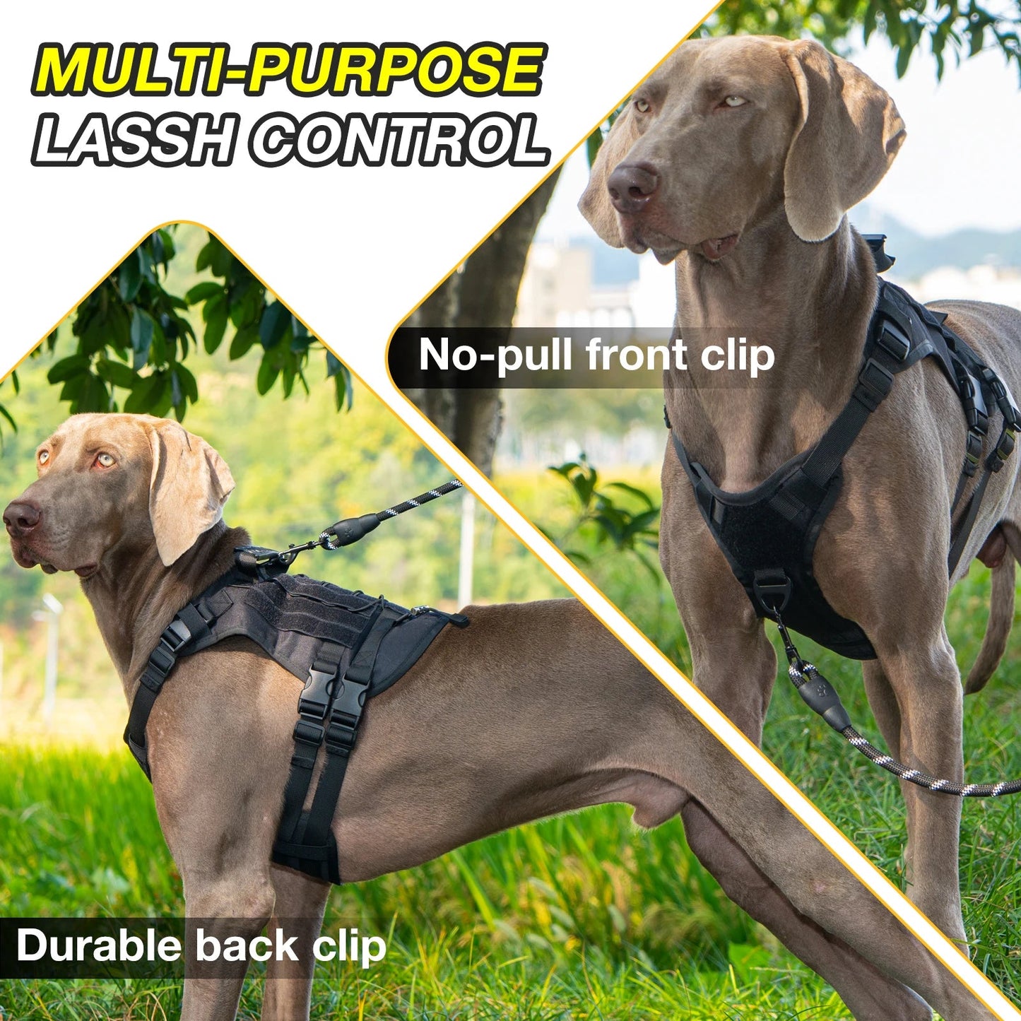 Durable Heavy-Duty Dog Vest with Handle for Large Breeds
