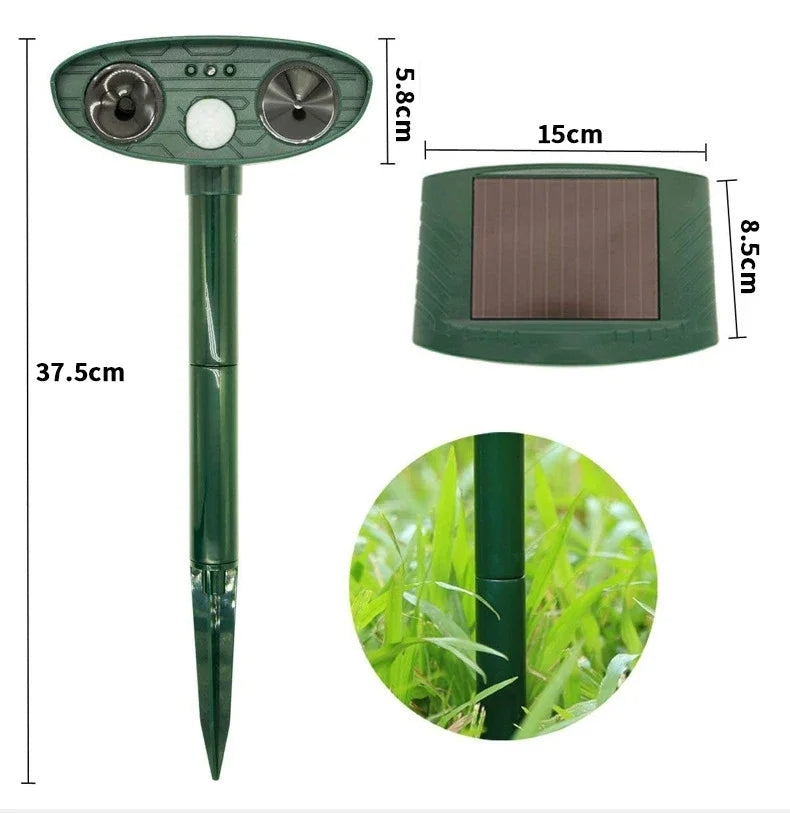 Solar Powered Pest Repeller for Garden and Yard