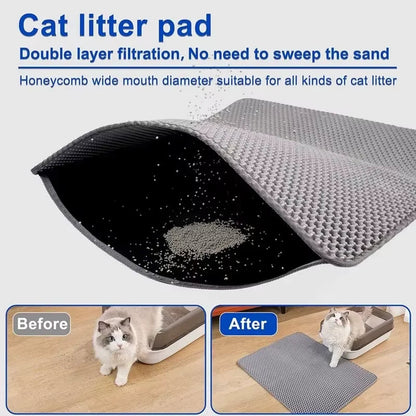 Easy Clean Cat Litter Mat with Waterproof Layer