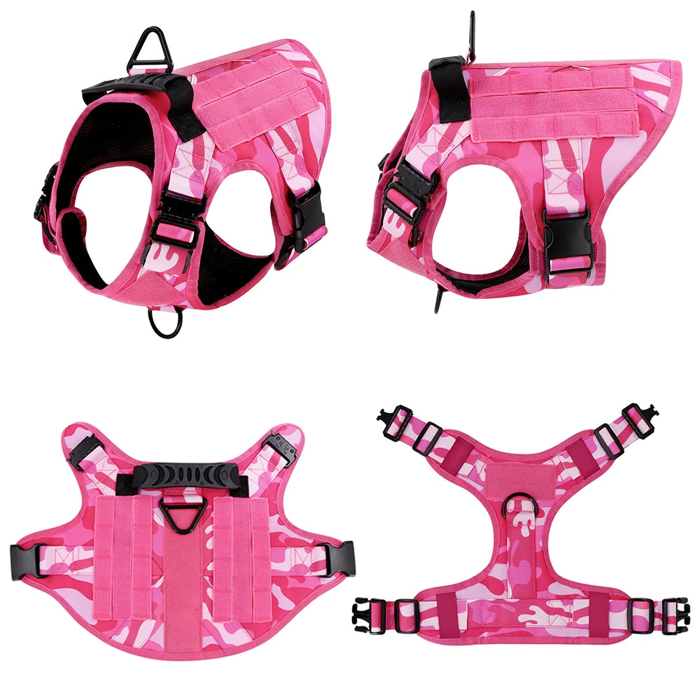 Durable Camo Dog Vest | Outdoor Pet Harness