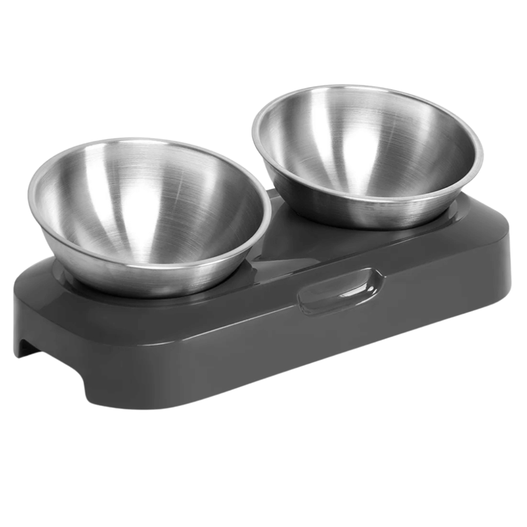 Adjustable Pet Feeder with Stainless Steel Food Bowls