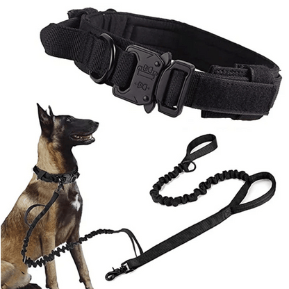Strong Tactical Dog Collar and Leash Set for Big Dogs
