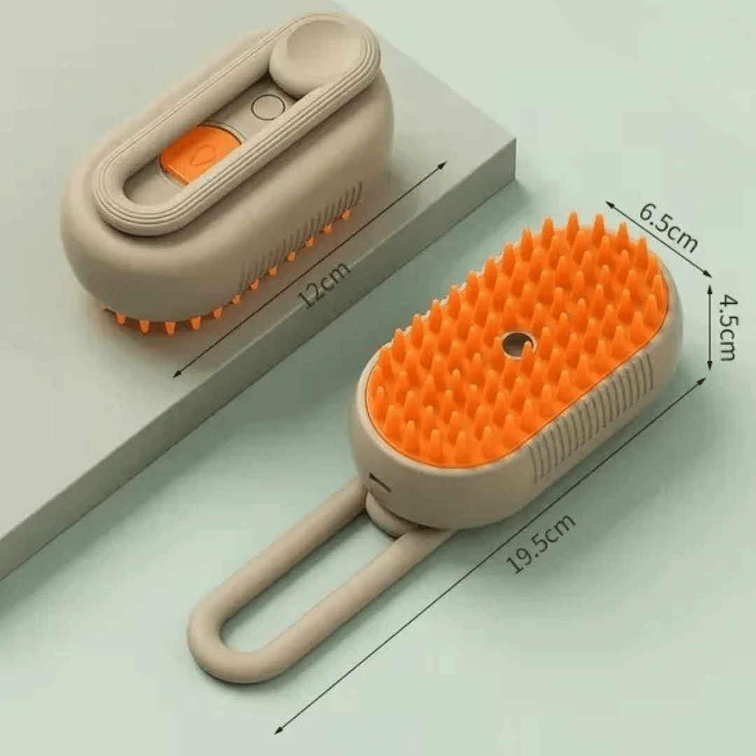 Dual Action Pet Brush with Spray for Massage Detangling