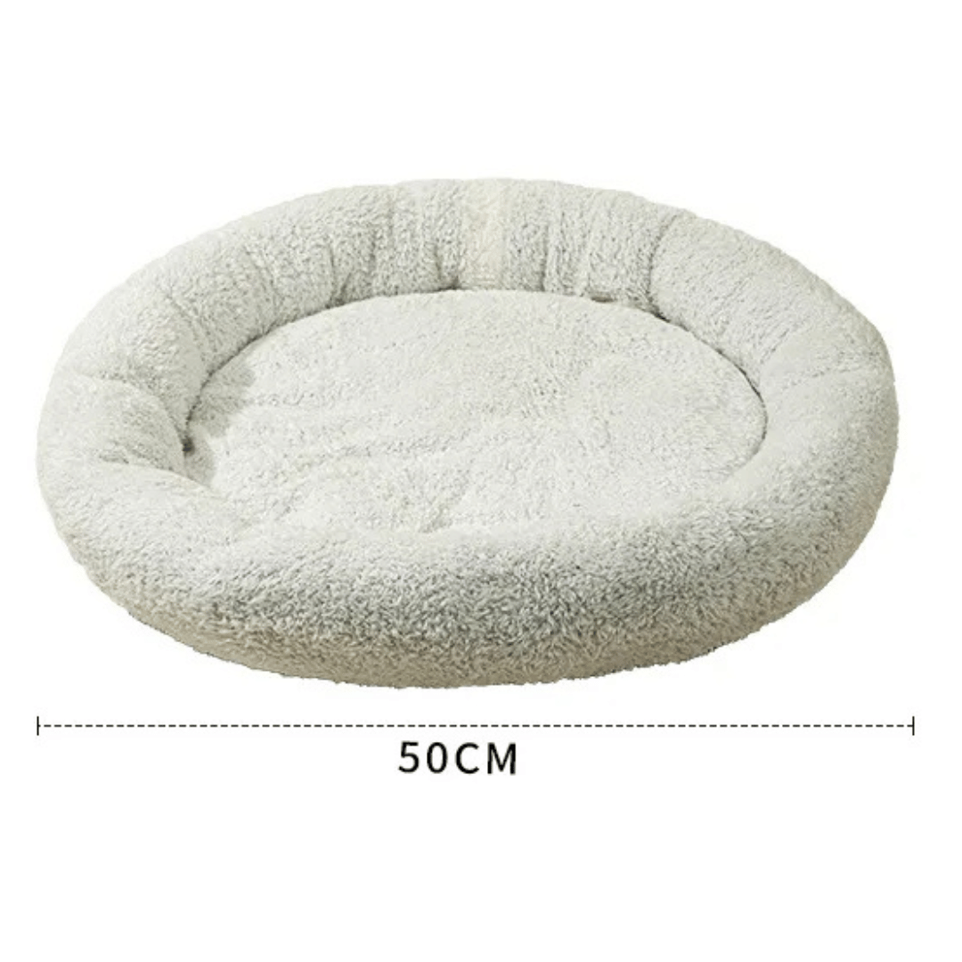 Cozy Round Plush Cat Bed