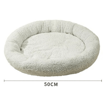 Cozy Round Plush Cat Bed