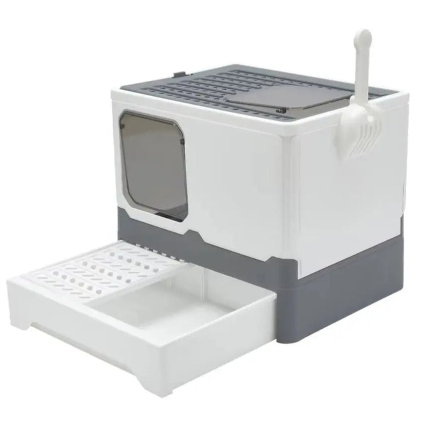 Hidden Cat Litter Box with Easy Clean Tray & Dual Doors - LifyPet