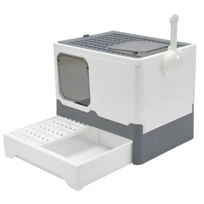 Hidden Cat Litter Box with Easy Clean Tray & Dual Doors - LifyPet