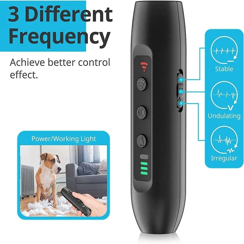 Compact Dog Bark Stopper with LED Light & Sound