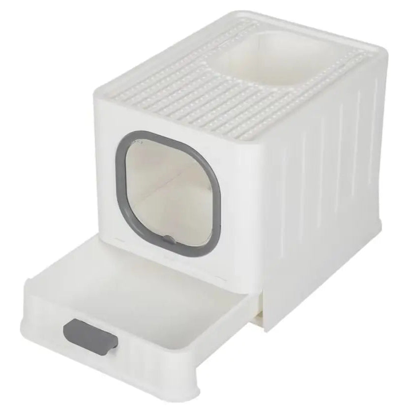 Hidden Cat Litter Box with Dual Doors & Easy Clean Tray - LifyPet