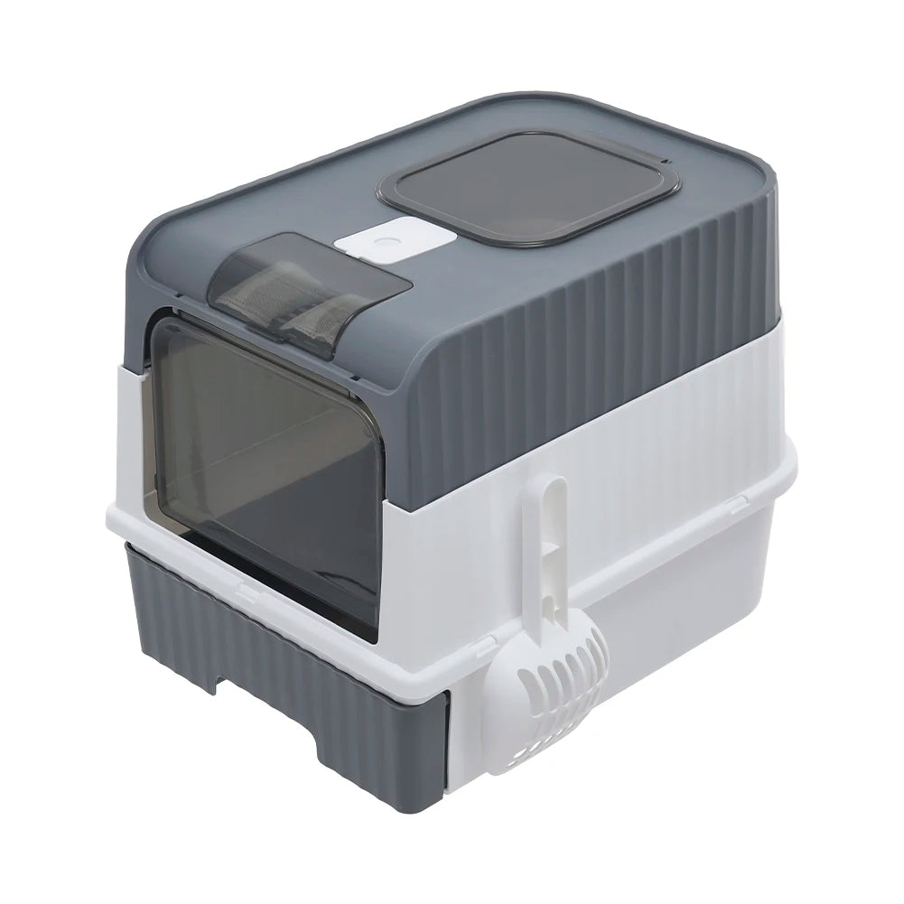 Odor Control Cat Litter Box with Easy Clean Tray