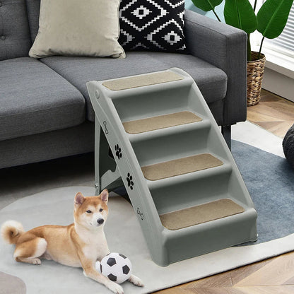 Compact Collapsible Pet Stairs for Small Dogs & Cats
