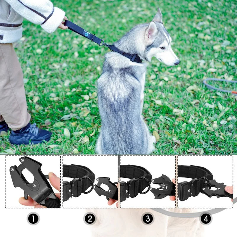 Strong Tactical Fast Clip Short Leash for Big Dogs