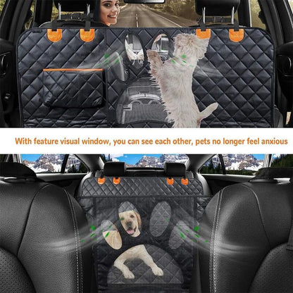 Durable Pet Car Seat Cover with Breathable Mesh Window