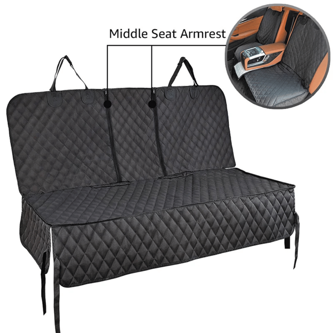 Durable Pet Car Seat Protector with Zipper for Back Seat