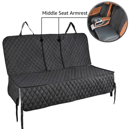 Durable Pet Car Seat Protector with Zipper for Back Seat