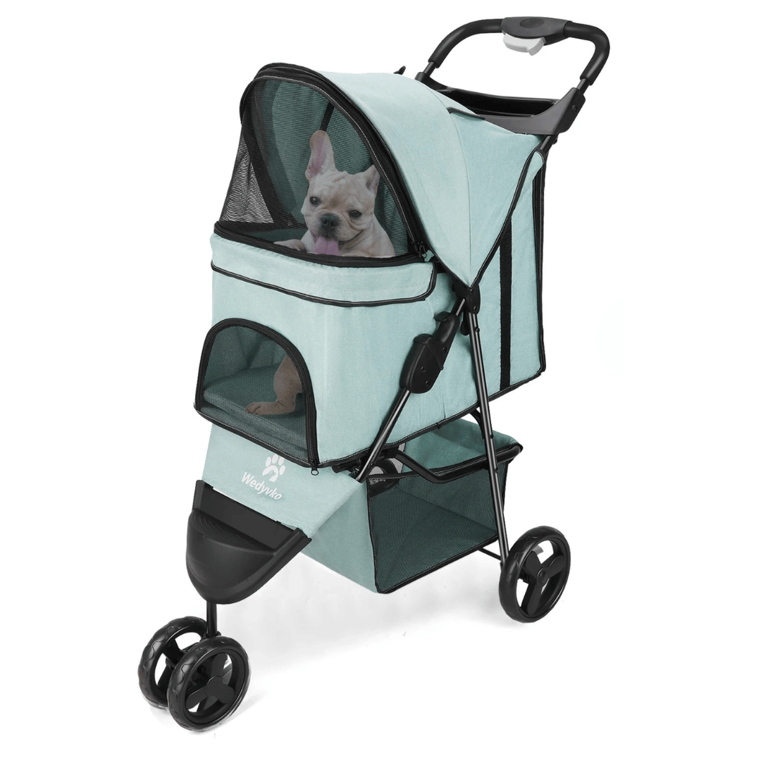 Lightweight Pet Stroller with Large Storage Compartment