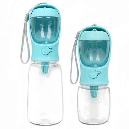 Travel Dog Water Bottle & Food Bowl Container