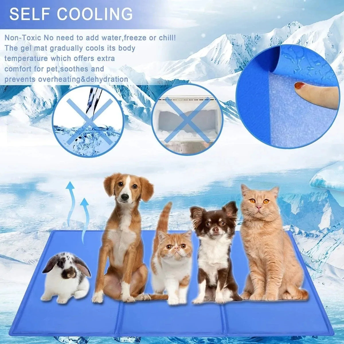 Portable Pet Cooling Pad | Waterproof & Compact Foldable Design