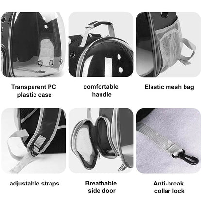 Breathable Pet Carrier Backpack with Clear Window