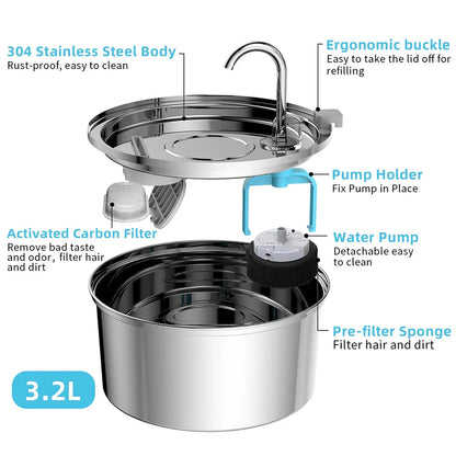 Silent Auto Cat Water Dispenser with Motion Sensor