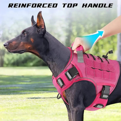 Durable Dog Vest Harness with Handle & Anti-Pull Clip