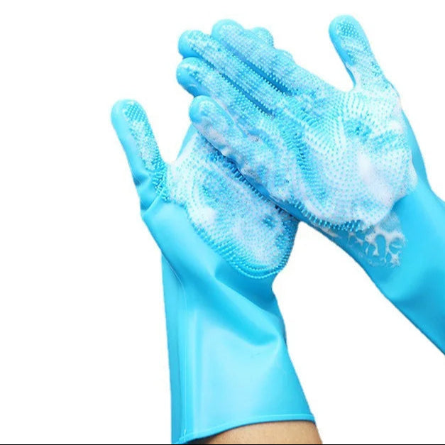 Waterproof Pet Bathing Gloves for Easy Grooming