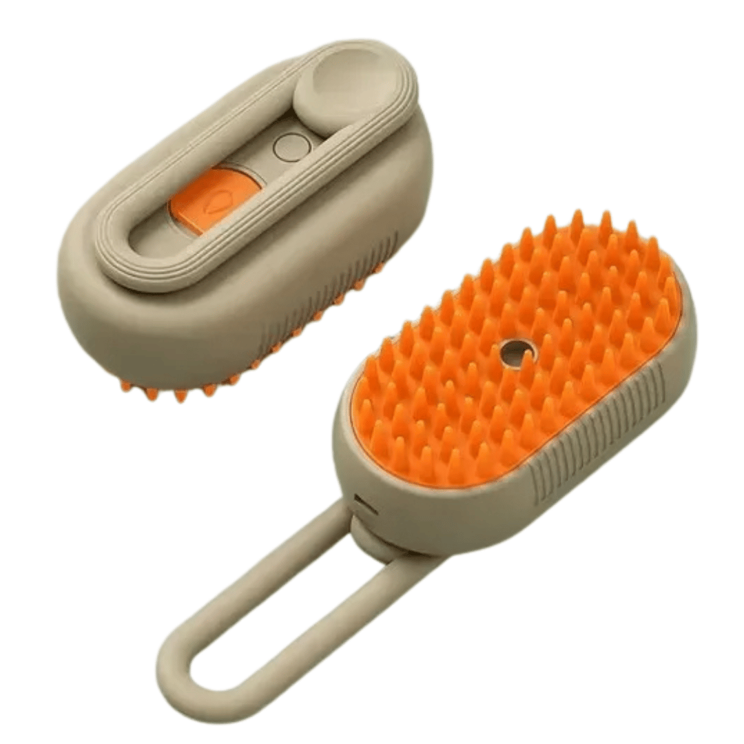 Dual Action Pet Brush with Spray for Massage Detangling