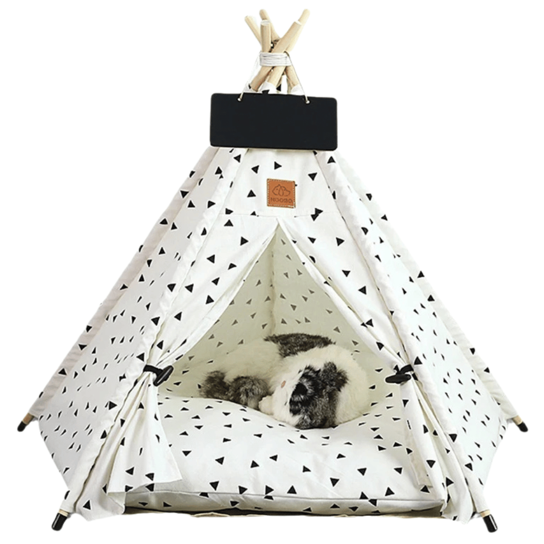Cozy Small Pet Teepee House with Soft Washable Pad - LifyPet
