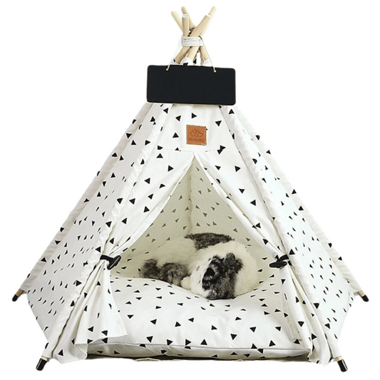 Cozy Small Pet Teepee House with Soft Washable Pad - LifyPet