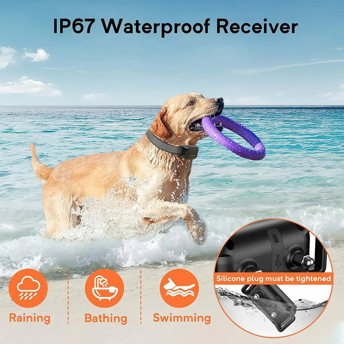 Long Range Dog Training Collar with Big Screen Remote