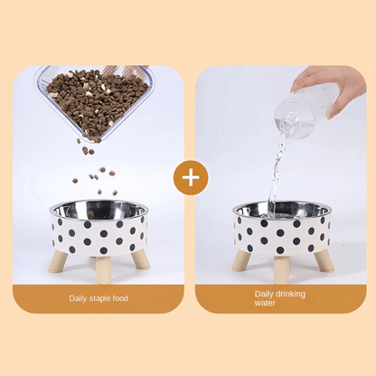 Easy Clean Elevated Dog Food Bowl with Non Slip Base