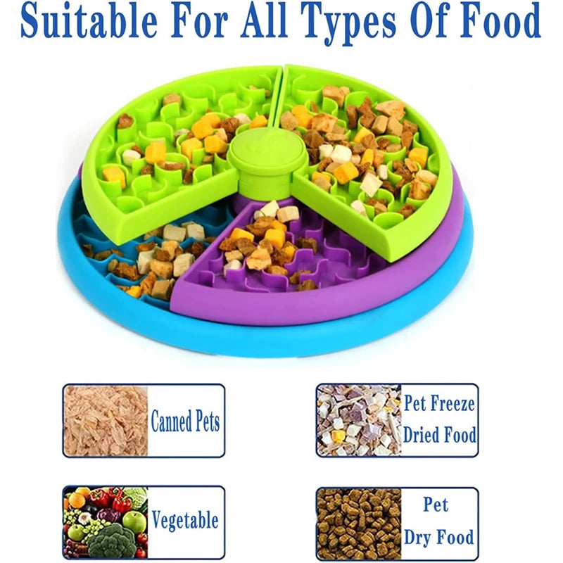 Interactive Slow Feed Dog Bowl for Fun Healthy Meals