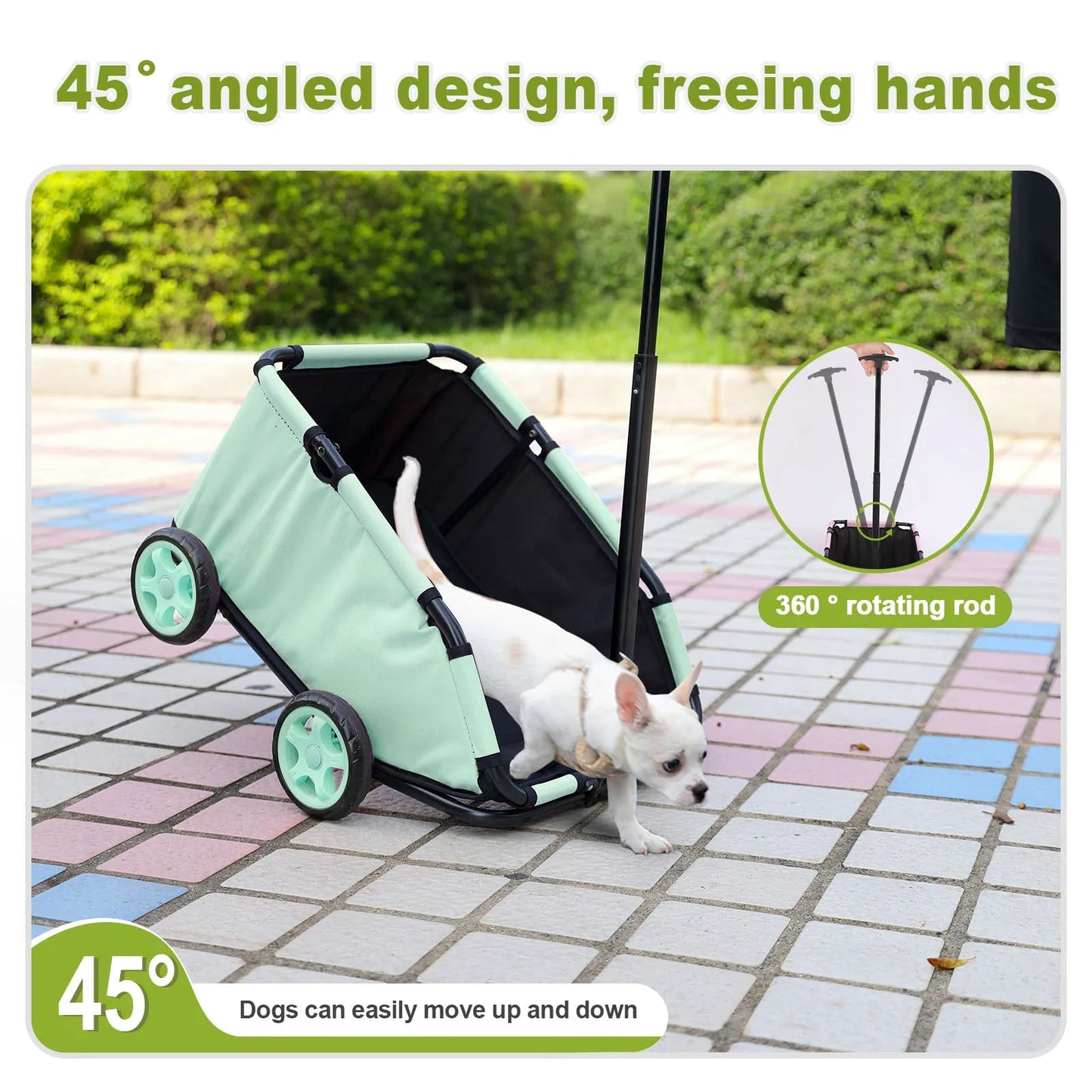 Portable Folding Pet Cart for Small Pets