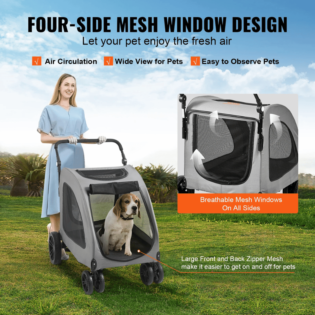Large Pet Stroller for Big Dogs up to 72kg
