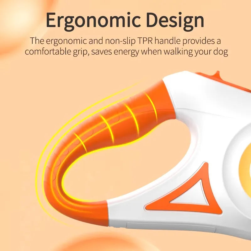 Long Adjustable Pet Leash with Torch & Comfort Grip