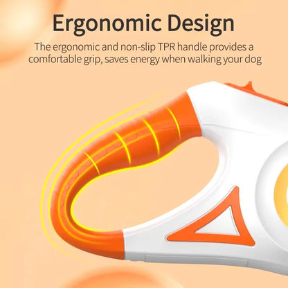 Long Adjustable Pet Leash with Torch & Comfort Grip