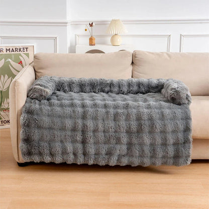Plush Pet Sofa Cover with Pillow for Small Dogs Cats