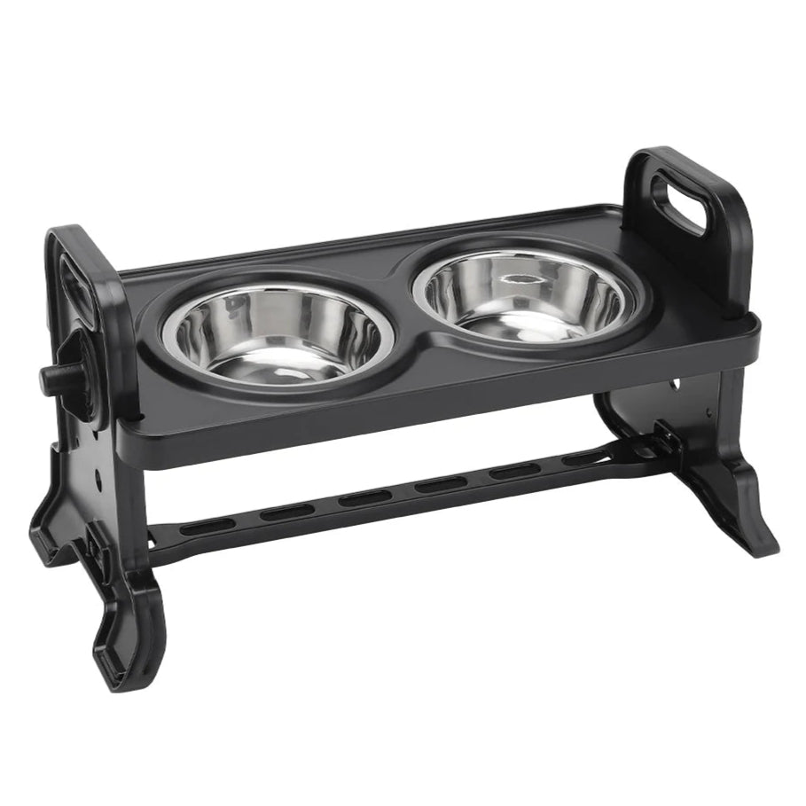 Elevated Dog Feeder with Two Stainless Steel Pet Bowls