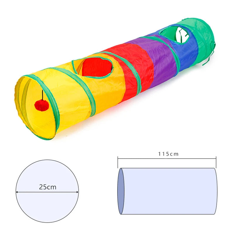 Portable Cat Play Tunnel Collapsible Fun Tube