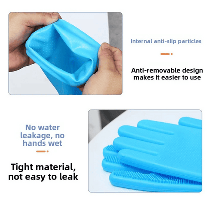 Waterproof Pet Bathing Gloves for Easy Grooming