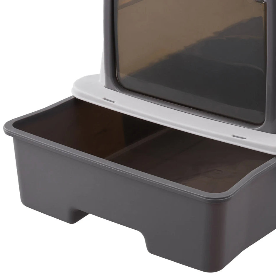 Odor Control Cat Litter Box with UV Light & Cleaning Tools