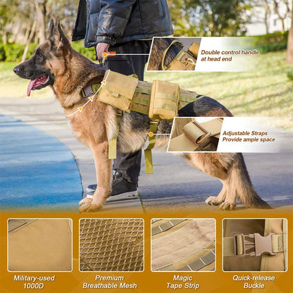 Durable Outdoor Dog Training Vest with Pockets