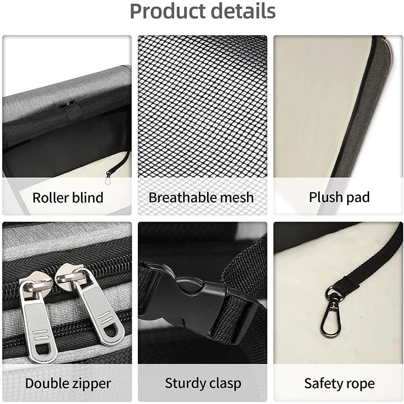 Breathable Pet Backpack for Cats and Small Dogs