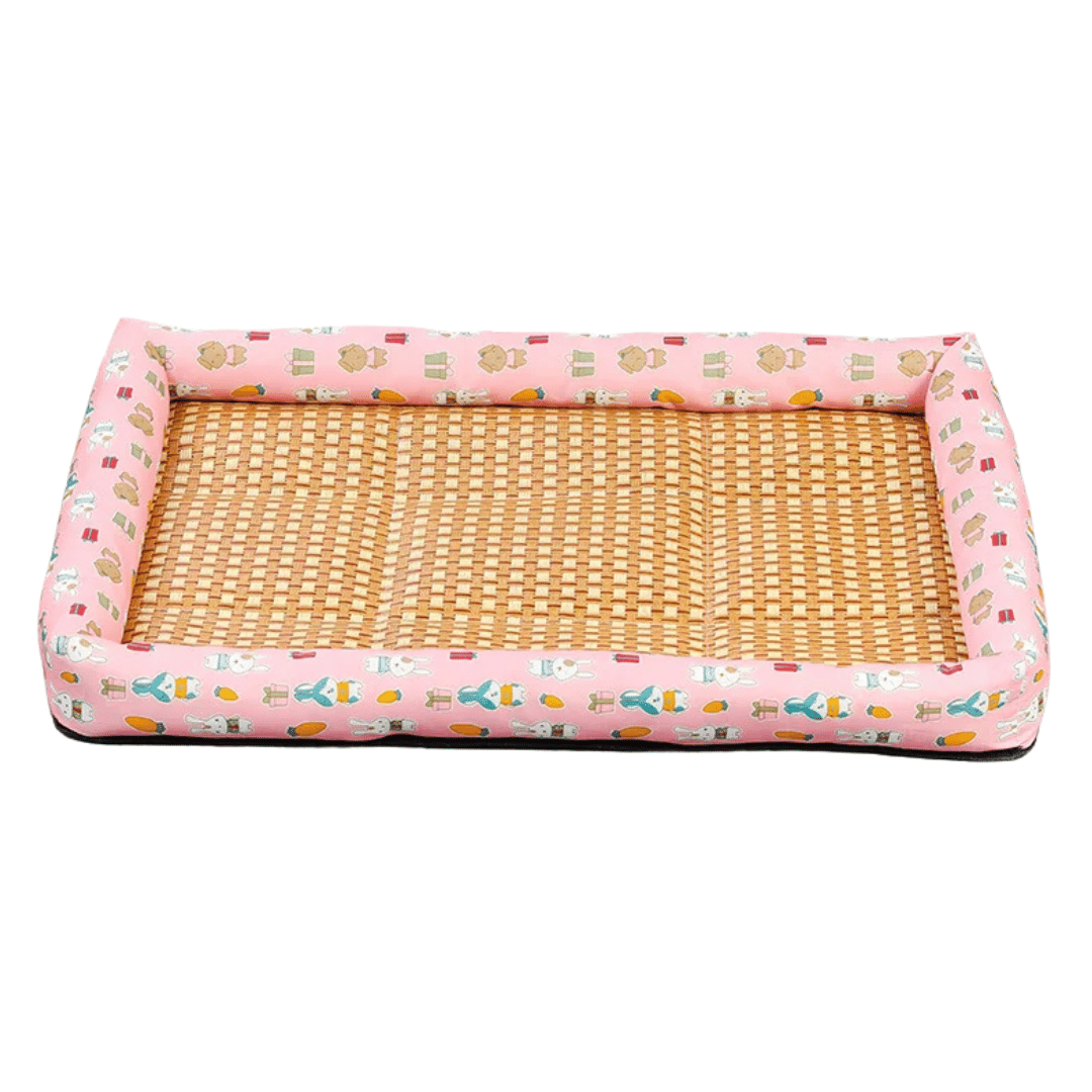 Comfy Wicker Pet Bed for Dogs and Cats